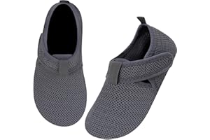 Kyopp Kapcie dziecięce dla chłopców z gumowym ściągaczem, dla dziewcząt, zapięcie na rzepy, buty do przedszkola, antypoślizgowe pantofle z taśmą z zakładką, buty dla małych dzieci