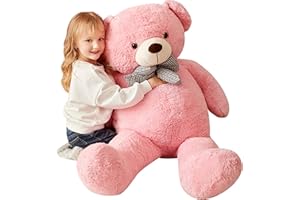 IKASA Giant Teddy Bear Soft Toys Stuffed Animals (120cm, pink)