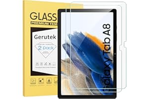 Gerutek [2 Piezas Protector Pantalla para Samsung Galaxy Tab A8 10.5 pulgadas 2021 (SM-X200/X205), 9H, Antiarañazos, Ultra Transparente Cristal Pantalla Vidrio Templado para Samsung Tab A8 10.5" 2021
