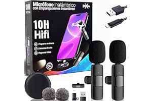Nyxia® 2 Pack Wireless Microphone | Wireless Lapel Microphone | Plug&Play, for iPhone Android iPad PC | Noise Reduction | Professional Sound | Mobile Streaming Youtube TikTok Instagram Podcast