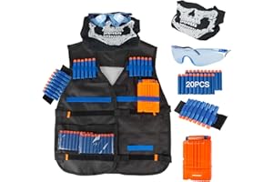 LVHERO Le Kit Gilet Tactique pour Nerf Guns N-Strike Blaster Elite/Mega/Rival Series
