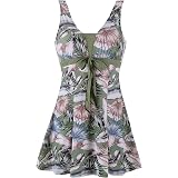 Maillot De Bain 1 Pièce Wantdo Femme - Grande Taille, Tummy Control