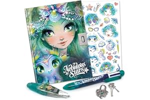 Journal Intime Marinia Nebulous Stars avec Stylo Magique pour Enfant - Carnet Secret pour Fille à partir de 7 ans avec Applicateur de Motif - L'Agenda comprend 200 pages avec 44 Pages d'Activités.