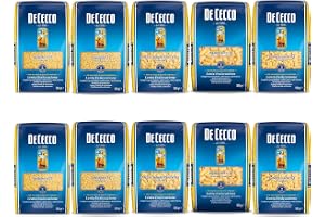Testpaket Pasta De Cecco italiensk (10 x 500 g) 5 typer av nudlar små nudlar (ställett – anellini – Mezzi Tubetti Lisci – Ditali Lisci – Tubetti Lisci)