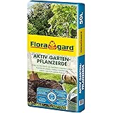 Floragard Aktiv Garten-Pflanzerde 50 Liter - Erde mit Langzeitdünger zum Pflanzen von Gehölzen, Sträuchern, Hecken und Staude