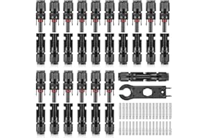 WOOWAIR 16 Paar Solar Stecker Set, Solarstecker, Pv Stecker 6mm2-4mm2-2.5mm2 Solarkabel, Männlich/Weiblich Solarpanel Kabelstecker IP68 Solarpanel Solarstecker, Solar Panel Kabel Anschlüsse Stecker
