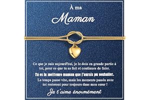 VU100 Cadeau Femme Maman Mamie Bracelet Pierre Naturelle Femme Personnalisé Cadeau Fete des Grand Mere Mamies Fete des Meres Anniversaire Noel Saint Valentin