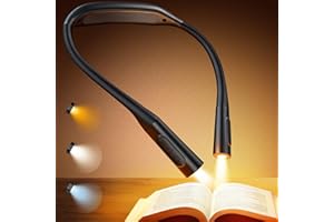 Glocusent Neck Light with 100Hrs Lasting, Eye-Protecting Book Light Lightweight, 5 Brightness & Adjustable Color Temperature, Neck Lights for Crafting, Knitting, Reading, Book Lover Gifts for Men