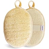YIQINGJIE Natural Body Scrubber Sponge (2 Pack) Made with Eco Friendly Biodegradable Shower Loofah Sponge for Women and Men,