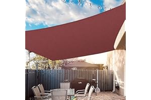 UIRWAY Toldo Vela de Sombra Rectangular 2 x 3 m,185 g/m² HDPE,Transpirable,95% Protección Rayos UV para Patio, Jardín, Pérgola, Patio Trasero