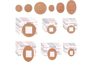 SINBANA 120pcs Petits Pansements, 6 Tailles Pansements Adhésifs en Tissu Flexible Respirants Ronds et Ovales Protègent les Plaies et Masquent les Taches Cutanées pour Visage Mains Petites Incisions