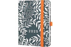 Boxclever Press Everyday Agenda 2025. Agenda 2025 semainier jan à déc 25. Agenda semainier 2025 léger avec pages notes à points. Agenda de poche 2025 pour vos objectifs 17 x 12,5cm