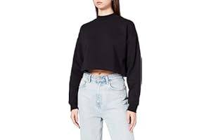 Urban Classics Ladies Cropped Oversized Sweat High Neck Crew Maglia di Tuta Donna
