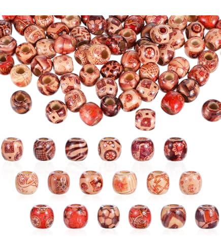 ANNIUP Lot De 25 Perles En Bois Non Finies De 30 Mm - Perles En Bois Non Peintes à La Main Pour La Décoration, Les Loisirs Créatifs, La Fabrication De Bijoux, Les