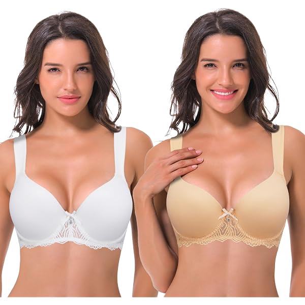 Damen-BH Mit Stickerei – Weiche Schalen, Bügel, Verstellbare Träger, Perfekt Für Den Alltag