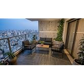 &Ccedil;&ouml;z&uuml;m Home - Liya Modern Bah&ccedil;e ve Balkon Mobilyası (Siyah Gri)