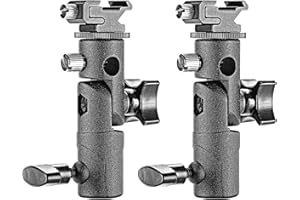 Neewer professionale universale e tipo Flash della fotocamera Speedlite luce stand staffa di montaggio girevole con portaombrelli per flash, studio, luce LED (2 pezzi)
