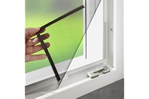 empasa Magnet Fliegengitter Fenster DELUXE mit professioneller Magnet-Klick-Befestigung, Insektenschutz ohne Bohren, Magnetfenster, kürzbar, Größe:100 x 120 cm, Gewebeauswahl:Fliegengitter