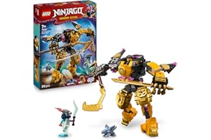 LEGO Ninjago Le Robot De Spinjitzu d’Arin - Figurine Articulée Combinable avec Autres Sets - Bébé Dragon Riyu & 2 Minifigurines Ninjas - Cadeau pour Garçon 7 Ans & Fans Soulèvement des Dragons 71839