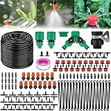 SaiXuan 40m Bewässerungssystem Garten,Bewässerung Kit 158Pcs Garten DIY Micro Automatische Gewächshaus Sprinkler Tröpfchenbew
