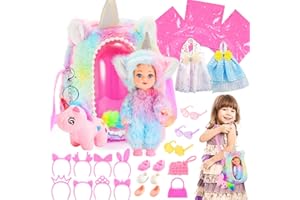 Giochi Bambina 3 4 5 6 7 8 Anni Femmina, Funblitz Unicorno Regalo Bambina 3-10 Anni Giochi Bambini 3 4 5 Anni Peluche Bambole per Bambina Cutie Reveal Regali Natale Bambini Calendario Avvento