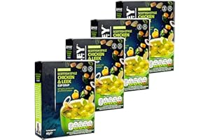 ASOKOBOX Scottish Style Cuppa Soup 4 Box Bundle - with Ainsley Harriot Chicken and Leek 12 Sachets Total - Low Fat Low Calorie