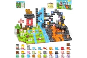 AYIQUTY Magnetic Building Blocks for Kids, 208PCS Magnetic Cube Set, 34 Elements Tiles Games, Educational Toy Gift for 3 4 5 6 7+ Year Olds Boys Girls