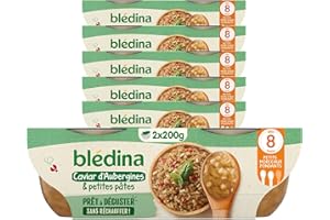 Blédina - Prêt à Déguster - Caviar d'Aubergine & Petites Pâtes - Dès 8 mois - 12x200g