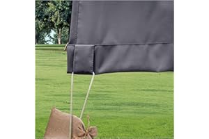 Rosnek 2 Panel Outdoor Curtains Bottom Fixable,Windproof Design Pergola Curtains W 52" x L 84" with Top Grommets,Gazebo Curtains Thermal Insulated Waterproof for Garden,Patio,Pergola(Dark Gray)