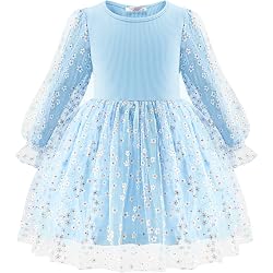 Robe Tulle Fille Licorne - Pour Halloween, Noël, Anniversaire - Taille 2 à 7 Ans, Manches Longues, Doublure Amovible