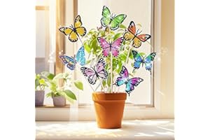 OUMAIFENG 8 Stück Diamond Painting Schmetterling Sets, Diamond Painting Kinder Erwachsene Gartendekoration für Draußen und Drinnen Balkon Deko, Basteln für Kinder Diamont Painting Geschenk Für Mama Und Mädchen