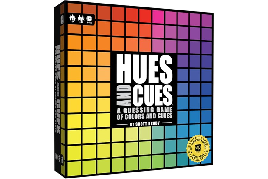 USAopoly | Hues and Cues | Guessing Board Game | Ages 8+ | 3-10 Players | 30 Minutes Playing Time
