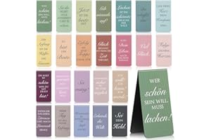 DIANELHALL 24 Magnetische Lesezeichen mit Inspirierenden Sprüchen Motivations Lesezeichen Magnetlesezeichen Weihnachten Geschenke für Lehrer, Studenten, Buchliebhaber, Schule Heimbürobedarf(Rétro)