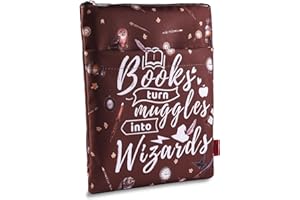 ‎LPARKIN LParkin Buchhülle mit Reißverschluss – Wasserdichte Schutzcover für Taschenbücher (28 x 21,5 cm) | Robuster Canvas mit Polsterung für Reisen & Alltag