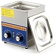CREWORKS 1.3L Ultrasonic Cleaner with Heater and Timer, 60W Stainless Steel Ultrasonic Cleaner Machine with Degas & Gentle Modes, Ultrasonic Parts Cleaner with Knob Control for Jewelry Glasses Watch