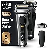 Braun Series 9 PRO +, Rasoio Elettrico Barba Rifinitore di precisione, Custodia da Viaggio in tessuto, Batteria Litio Ion, 10
