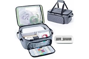 VIGEGARI Large Carrying Case Compatible with Cricut Joy Xtra Smart Cutting Machine, Cricut Joy Xtra Case with Pockets for Cricket Accessories, Cricket Tools