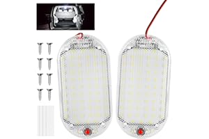 URAQT Luci LED da Tetto Interni Auto, 12V 48 LED 800LM Super Luminosa Illuminazione Interna per Auto LEDs Luce con Interruttore ON/Off,Lampada Camper per Autos Camion Van Barca Rimorchio Roulotte(2pz)