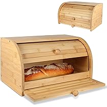 Portapane In Bambù A 2 Ripiani Nero – Mantiene Il Pane Fresco, Elegante E Multifunzione