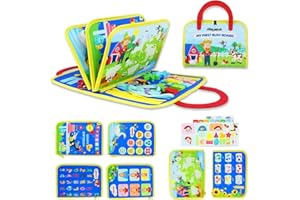 LITTLE FROG TOYS Steve and Maggie My First Busy Board, English Learning Themed Montessori Toys for 3+ Year Olds, Sensory Early Development & Activity Toys, Farm Busy Book for Travel, Boys Girls Birthday Presents