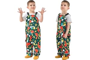 Baogaier Pantaloni Impermeabili Bambini, Unisex Salopette Impermeabile Pantalone Pioggia Leggero Riflettenti Non Imbottiti Antipioggia Ragazze Ragazzi Outdoor Abbigliamento per 2-7 Anni