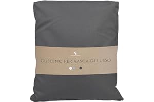 CLAESSONLIVING Cuscino vasca da bagno - Spesso e comodo, per supporto testa, collo e schiena - Materassino vasca da bagno lavabile e a rapida asciugatura, perfetto per bagno rilassante in casa - Grigio scuro