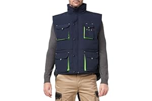 Velilla 205902; Chaleco acolchado bicolor multibolsillos