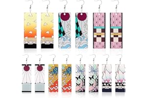 WKXINXUAN Demon Killer Orecchini, 7 Paia Orecchini Demonio Killer Bambini, Gioielli Con Assassini Demoni Kimetsu Noy Yaiba Orecchin Ragazze Orecchin Diavolo Cacciatore Hunter Per Bambini