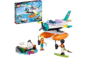 LEGO 41752 Friends L’Hydravion de Secours en Mer, Jouet de Soin des Animaux, avec Avion, Figurine Baleine et Mini-Poupées, Cadeau d'anniversaire pour Filles, Garçons et Enfants Dès 6 Ans