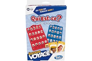 Hasbro Gaming Qui est-ce ? Édition Voyage, Jeu de Société Classique de Devinettes, Jeu de Voyage Portatif pour 2 Joueurs, pour Enfants, Familles et Amis