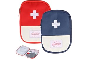 Jognee Erste Hilfe Tasche Klein, 2 Stück Erste Hilfe Set Mini, Leere Erste Hilfe Tasche, kleine Medikamententasche für Unterw