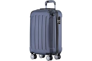BEIBYE Zwillingsrollen Hardcase Reisekoffer Koffer Trolleys Hartschale in XL-L-M in 14 Farben (Dunkelblau, Handgepäck (55cm))