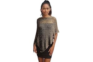 creazioni unique Poncho Coprispalle da Donna Elegante da Cerimonia o Sera - Poncho Donna Estivo e Primaverile in Rete di Viscosa Termica Profumato con Essenza di Fiore di Ciliegio