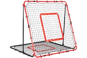 BaseGoal Filet de Rebond Football, 85 * 85 cm Ajustable Angle Réglables Rebondisseur de Football Pliable avec Filet Double Couche, Convient pour Entraînement et Plus Varié Enfants et Adolescents